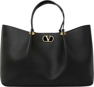 Valentino Garavani Black VLogo Signature Large Tote