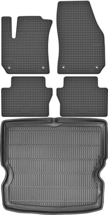 OEM Juego De Alfombrillas De Goma Para Coche Y Alfombrilla Para Maletero Para Opel Zafira Ii B Minivan (2005-2012)