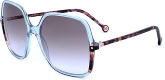 Carolina Herrera Womens 56 mm Azure Sunglasses