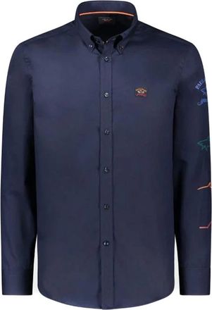 Paul & Shark Stijlvol Overhemd - Heren - Casual Overhemden - Blauw - XS - Overhemden
