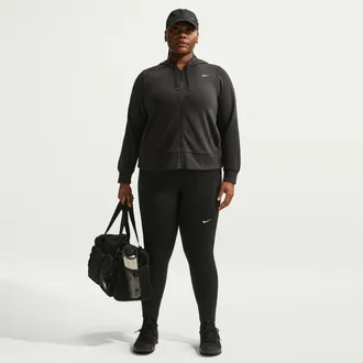 Nike Womens One High-Waisted 7/8 Leggings with Pockets (Plus Size) in Black | FN3243-011