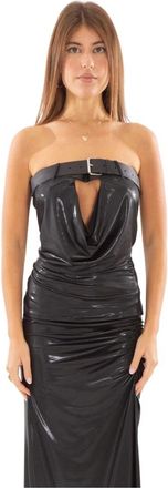 Aniye By Gelamineerd riemtop - Dames - Tops zonder mouwen - Zwart - L - Polyester - Tops