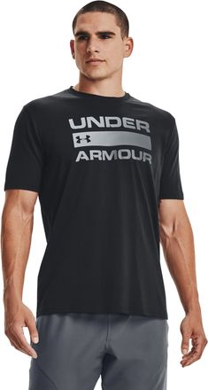 Under Armour Mens Team Issue Wordmark Short-Sleeve T-Shirt, Black (001)/Steel, Large Tall