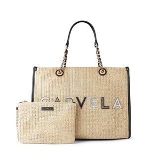 Carvela Womens Sorrento Bead Tote Bag - Black Fabric - One Size