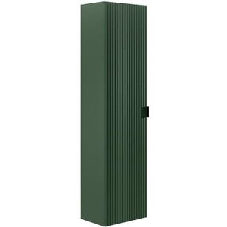 Vente-Unique Colonna da bagno sospesa scanalata H140 cm Verde opaco - ZEVINI