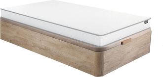 Vente-Unique Conjunto de somier de 90 x 190 cm arc&oacute;n natural claro + colch&oacute;n de espuma &eacute;p.12 cm - ASTYANAX II de YSM&Eacute;E