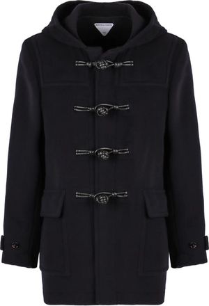 Bottega Veneta Wool Duffle Coat - Heren - Parka Jassen - Blauw - L - Wol - Jassen