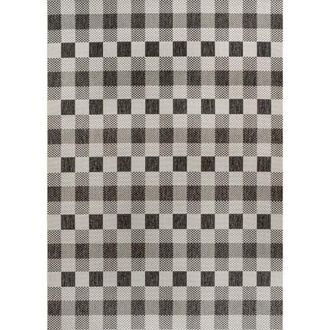 Jonathan Y Designs Darcy Traditional Geometric Bold Gingham Indoor/Outdoor Area Rug in Black/cream at Nordstrom, Size 5Ft 0In X 8Ft 0In