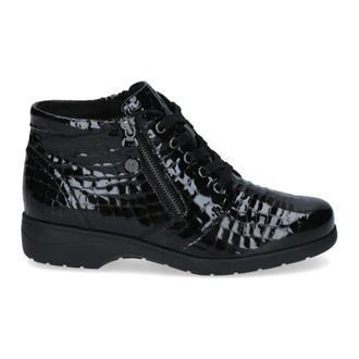 Caprice Schoenen, Dames, Zwart, 42 EU, Leer, Veterboots Enkellaarzen