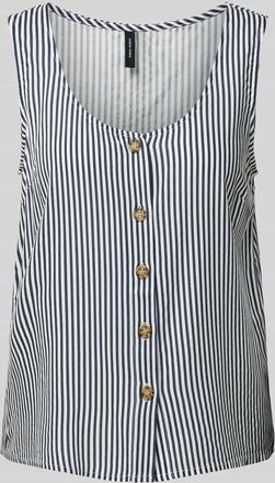 Vero Moda Regular Fit Blusentop aus reiner Viskose Modell BUMPY in Dunkelblau, Größe XS