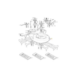 STIGA Sports Piatto di taglio nudo trattorino rasaerba ORIGINALE CASTELGARDEN ESTATE 4092H 382564116/0