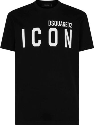 Dsquared2 Logo Icon T-Shirt - Heren - T-shirts - Zwart - 2XL - Katoen - Tops