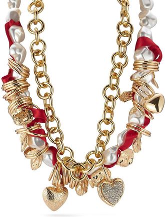 Sphera Milano Plated Cz Toggle Necklace