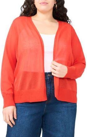 Vince Camuto Tissue Knit Cardigan in Orange Fire at Nordstrom Rack, Size 1X