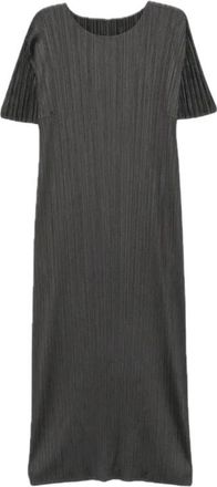 Issey Miyake Monthly Colors August Jurk - Dames - Casual kleedjes - Grijs - L - Kleedjes