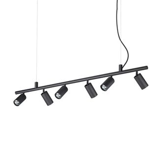 Ideal Lux L&aacute;mpara de suspensi&oacute;n Dynamite SP6 negra - L1155xH355-2105xP55mm