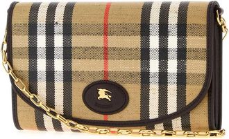 Burberry Womens Printed Canvas Highlands Wallet Sandipcheck Portafogli