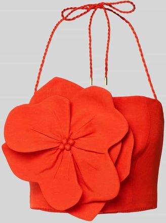 Forever New Midikleid mit Spaghettitr&auml;gern und Schn&uuml;rung in Rot, Gr&ouml;&szlig;e 36