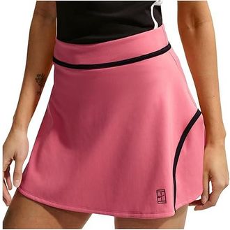 Nike Advantage Dri-FIT High-Waisted Tennis Skirt Womens Workout Sea Coral/Black : XL (US 16-18), Elastane/Polyester