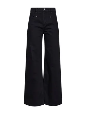 Isabel Marant Wide-Leg Cotton Jeans - Black