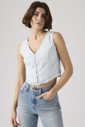 Levi's Blusa sin mangas Teagan - Mujer - XS - Azul / Watch Me