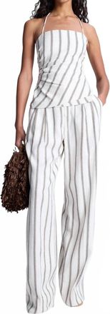 A.L.C. Charles Striped Pant In Cream Stripe