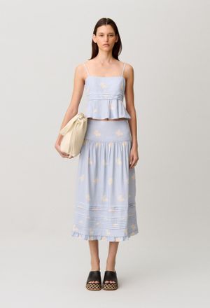 Claudie Pierlot Jupe midi fleurs