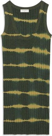 Sandro Honore Tie Dye Stripe Long Tank Top in Vert Bouteille at Nordstrom Rack, Size 1 (Fits Like 2-4 Us)