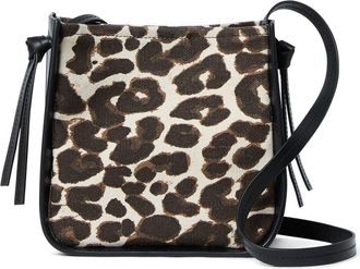 Loeffler Randall Turned Out Crossbody Bag in Black/Leopard at Nordstrom Rack