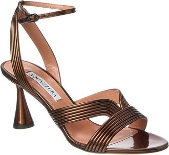 Aquazzura Darly 75 Metallic Leather Sandal