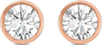 Diana M. Jewels 14KT ROSE GOLD LAB GROWN ROUND STUDS IN A BEZEL SETTING WEIGHING 10.00 CTS TW
