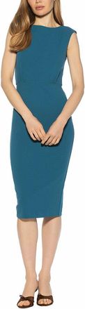 Alexia Admor Noor Boatneck Blouson Midi Dress