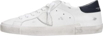 Philippe Model Prsx Lage Sneakers - Heren - Sneakers - Wit - 44 EU - Katoen - Schoenen