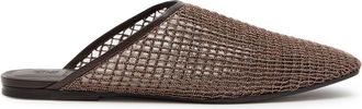 Brunello Cucinelli Bead-embellished Leather Mules - Brown - 38 (IT38/ UK5)