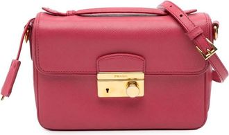Prada Pre-owned Prada Saffiano Sound Lock Satchel VYSMWOVFP8F42Q0X