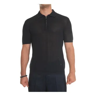 Emporio Armani Polo Shirts, male, Blue, Size: S Short sleeve polo shirt