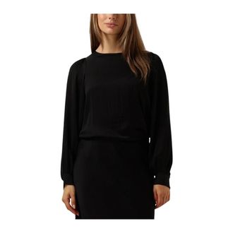 Summum Silky Touch Top met Lange Mouwen - Dames - Blouses - Zwart - S - Overhemden