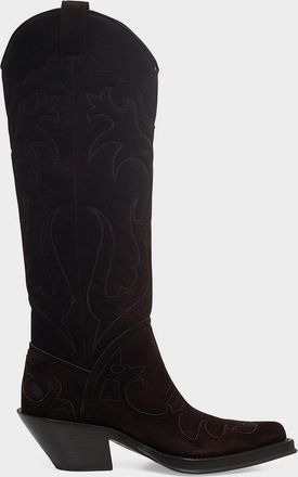 Gabriela Hearst Capitana Suede Cowboy Boots