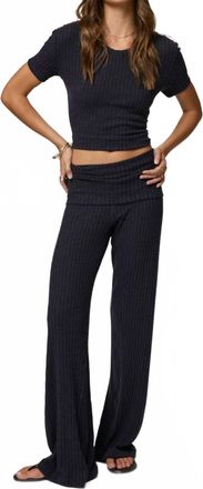 Stillwater Hygge Fold Over Pant In Coal