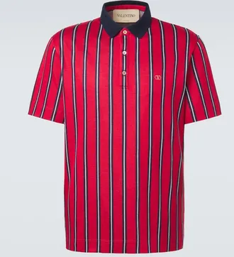 Valentino VLogo striped polo shirt