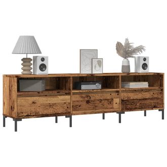 Berkfield Home TV Cabinet Old Wood 150x30x44.5 cm Engineered Wood in Brown
