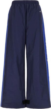 Balenciaga Broeken, Dames, Blauw, S, Katoen, Training Broeken