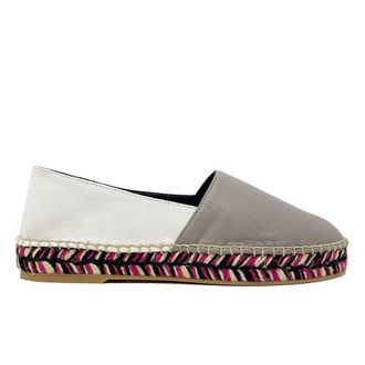 Off-white Beige Calfskin Womens Espadrilles