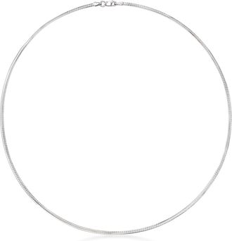 Ross-Simons Italian 2mm Sterling Silver Omega Necklace