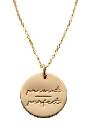 Made by Mary Pause Collection Disc Necklace in Gold Filled - Present-Perfect at Nordstrom
