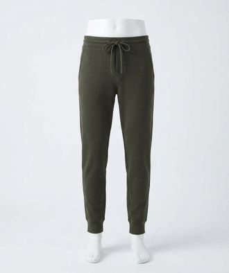 Faherty High Standard Fleece Sweatpants In Fall Evergreen