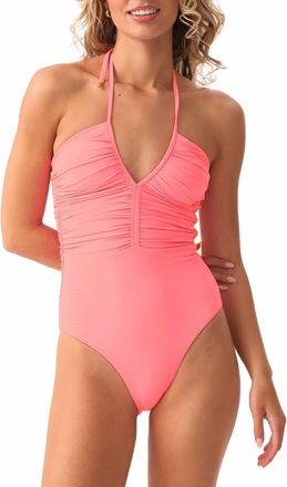 PQ Swim Josie Ruched One-Piece Swimsuit In Pink