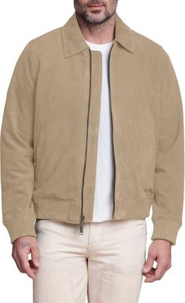 Bagatelle Suede Bomber Jacket in Sand at Nordstrom, Size X-Large