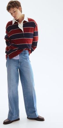 H&M Wide High Jeans in Light Denim Blue at Nordstrom, Size 10