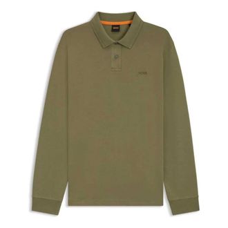 HUGO BOSS Tops, Heren, Groen, 6Xl, Katoen, Pe_Interlock_Long Polo